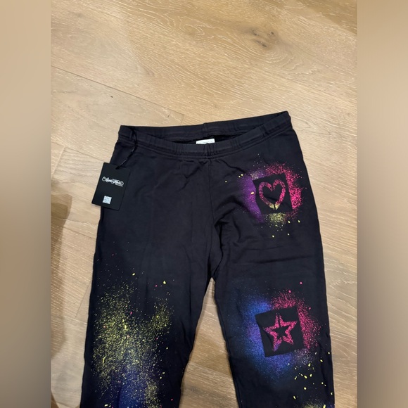Lauren Moshi Large Happy Faces & Stars Black Joggers. ⚡️🖤 - Picture 3 of 4